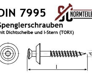 100 Stück Spenglerschrauben mit EPDM Dichtscheibe - 15 mm - Innensechsrund TX - 4,5x70 mm DIN7995 Edelstahl A2 V2A - SC-Normteile - Image 3